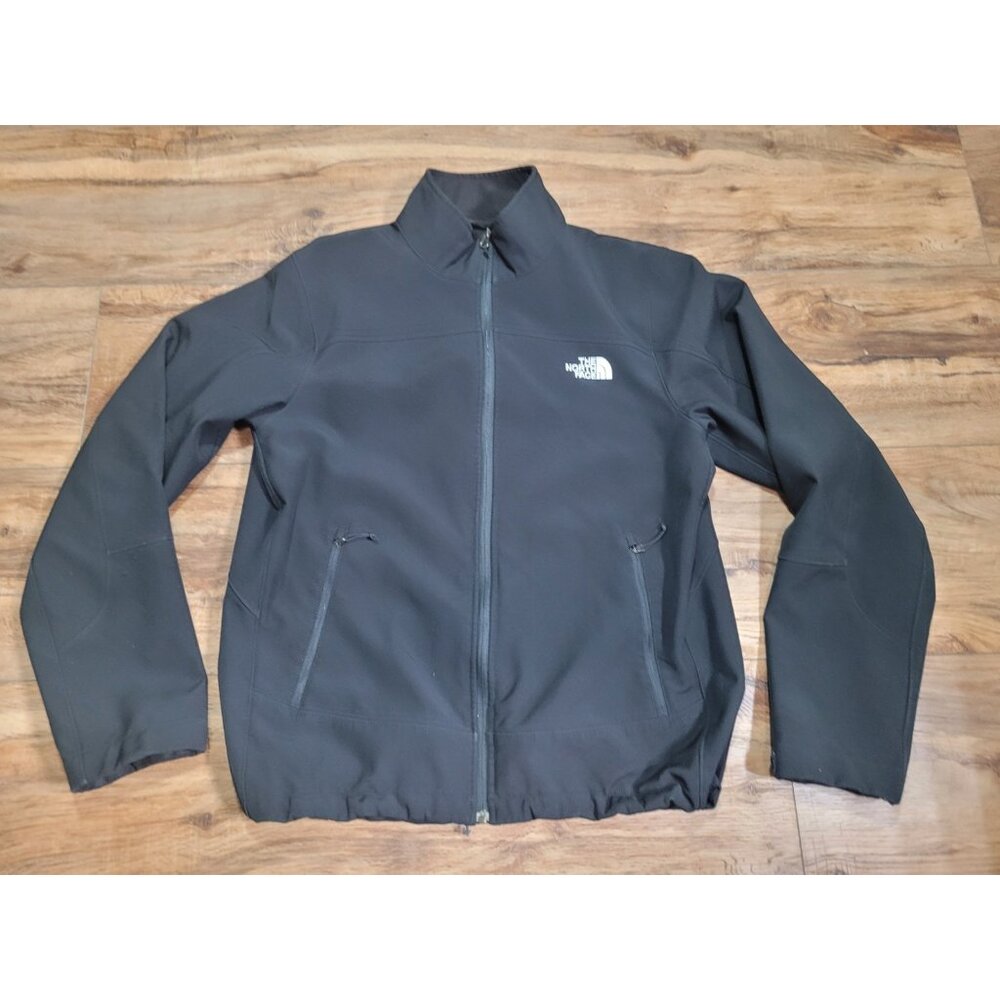 The North Face Jacket Men’s Large Black Soft Shell Full Zip Fleece Lined
